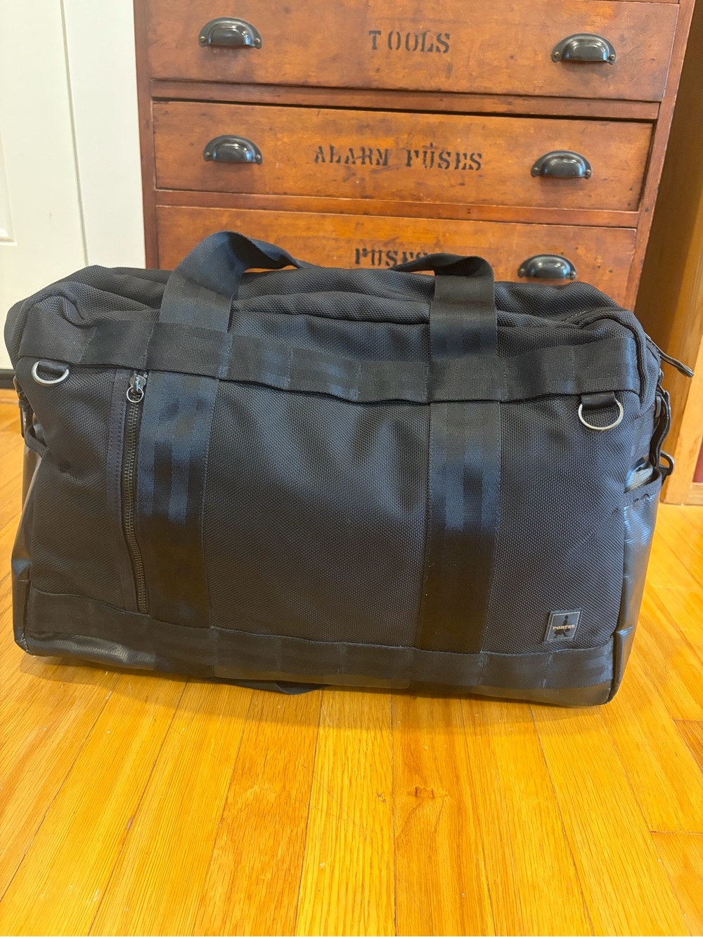 Black Men's Duffel Bag - Porter International  Travel Weekender